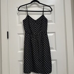 J.CREW Women Polka Dot Dress Size 0 Retro Rockabilly Summer Sleeveless Mini Chic